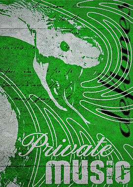 Private Music Green and White Graphic