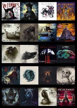 In Flames Album Covers Collage