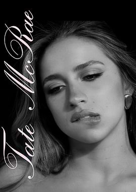 Tate McRae Portrait in Black and White