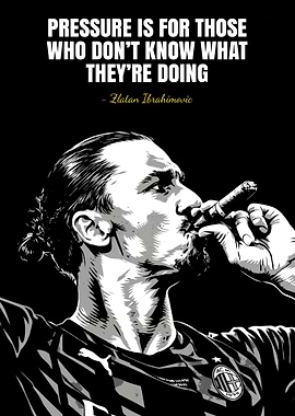 Zlatan Ibrahimovic Portrait with Quote