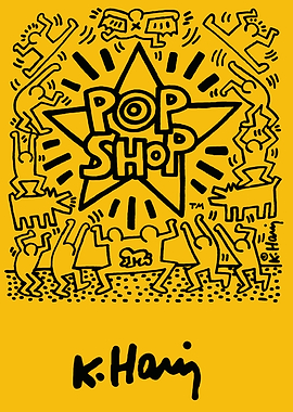 Keith Haring Pop Shop Orange Artwork