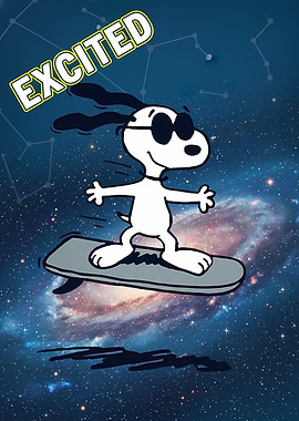 Snoopy Surfing in Space