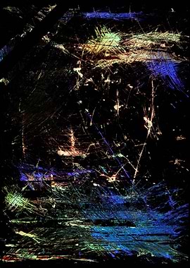 Abstract Scratch Art on Black Background