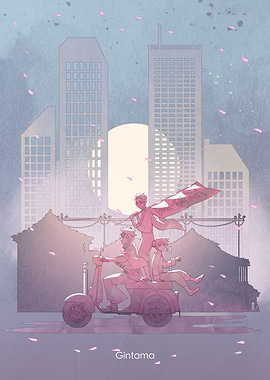 Gintama Yorozuya Cherry Blossom City