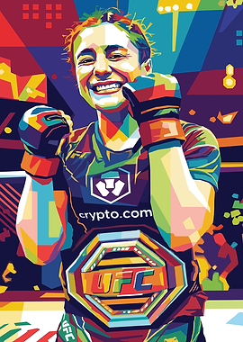 Valentina Shechenko UFC Fighter Pop Art Portrait