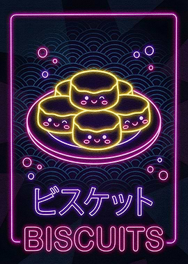 Neon Biscuits Illustration