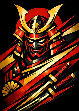 Samurai Warrior Graphic Art