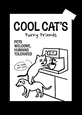 Cool Cat's Furry Friends Poster