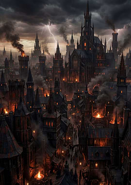 Gothic Storm Citadel Fire and Lightning