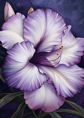 Purple and White Flower Close-Up