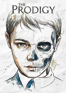 The Prodigy: Half-Human, Half-Skull Portrait