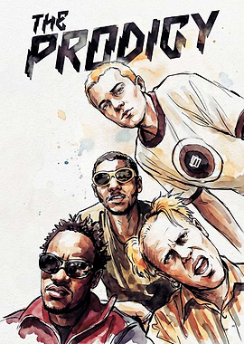 The Prodigy Band Watercolor Portrait