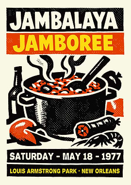 Jambalaya Jamboree Poster, New Orleans 1977