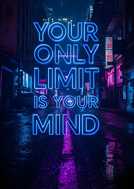 Inspirational Neon Text on City Street