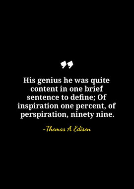 Thomas Edison Quote on Genius