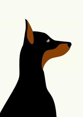 Doberman Pinscher Minimalist Art