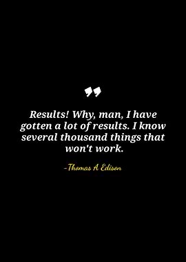 Thomas Edison Quote on Results