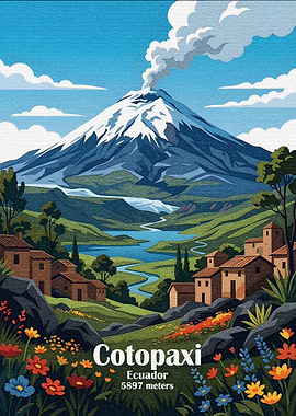 Cotopaxi Ecuador Landscape Art