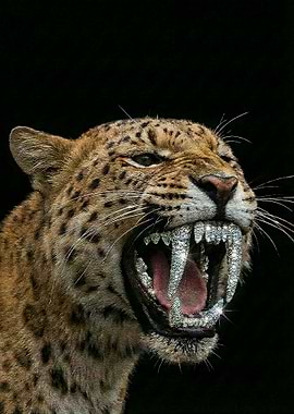 Leopard with Diamond Teeth