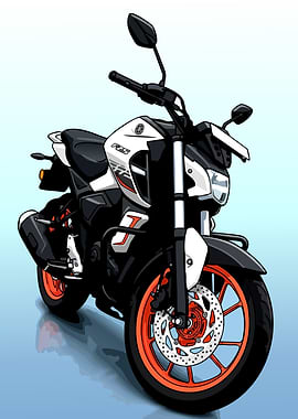 Yamaha FZS Motorcycle Illustration