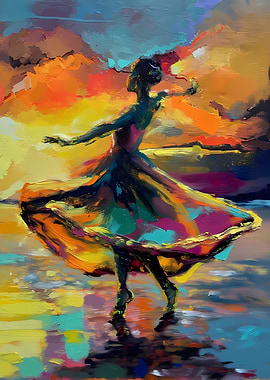 Abstract Dancer Painting