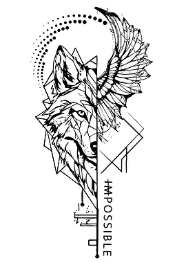 Wolf and Wing Geometric Design