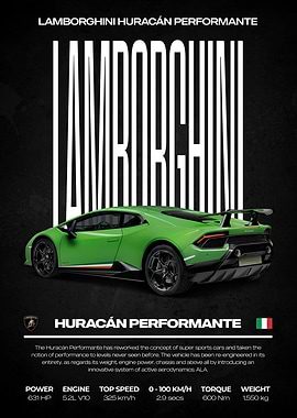 Lamborghini Huracán Performante Green Car