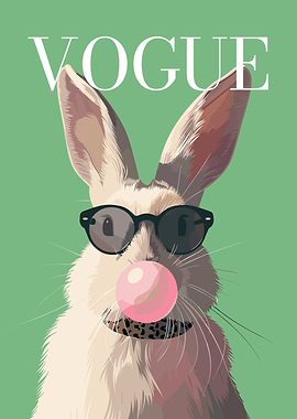 Vogue Bunny with Bubblegum