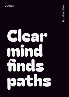 Clear Mind Typography Poster