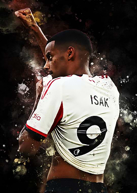 Alexander Isak Celebration Art
