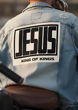 Jesus King of Kings Denim Jacket
