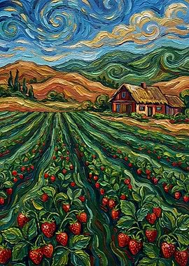 Strawberry Field Painting