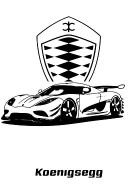 Koenigsegg car illustration