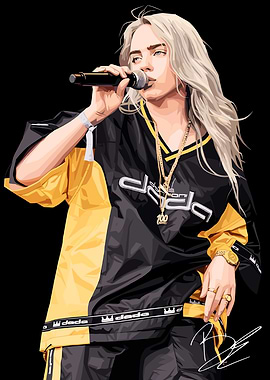 Billie Eilish Digital Art Portrait