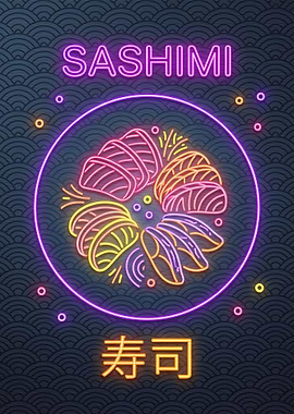 Sashimi Neon Art