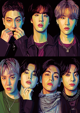 BTS Portrait Digital Art