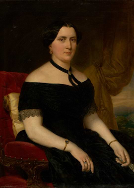Portrait of a Woman in Black Dress