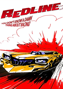 Redline Racing Car Poster