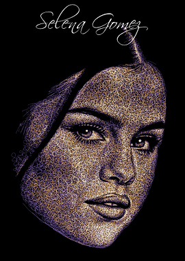 Selena Gomez Portrait - Digital Art