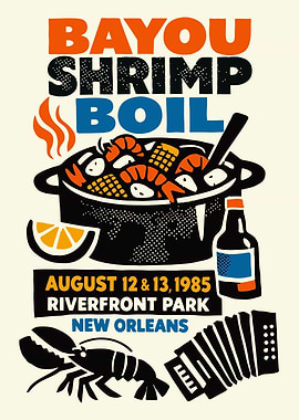 Bayou Shrimp Boil Poster