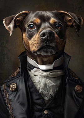 Dog Portrait in Formal Attire