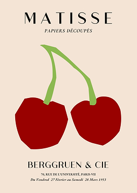 Matisse Cherries Papieres Decoupes Art Print