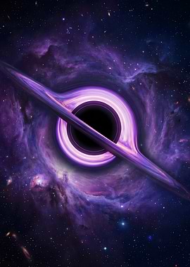 Purple Black Hole in Space