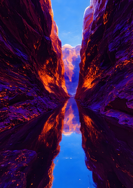Vibrant Canyon Reflection