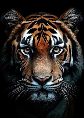 Tiger Portrait Close-Up