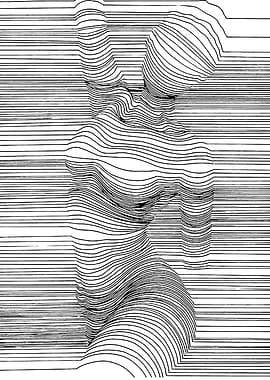 Abstract Line Art Female Figure