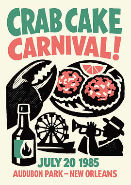 Crab Cake Carnival Poster