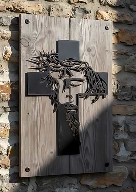 Jesus Christ on Cross Metal Art