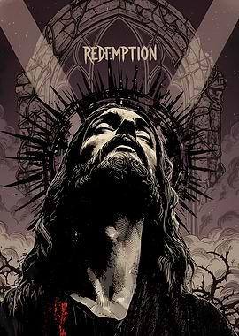 Redemption: Religious Art with Crown of Thorns