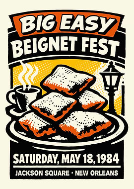 Big Easy Beignet Fest Poster